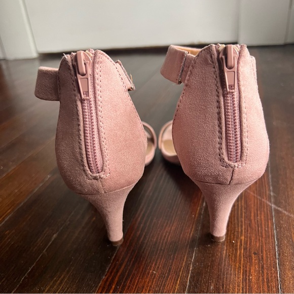 Style & Co "pink latte" suede strappy heels Size 8 - Picture 6 of 7